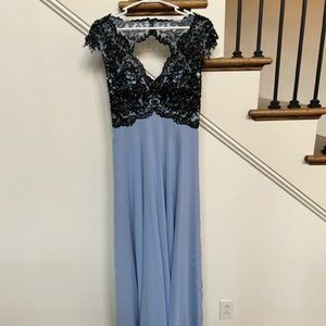 Formal Lavender Gown with Black Sequin Accents